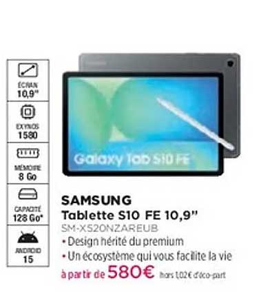 Tablette S10 FE 10,9"