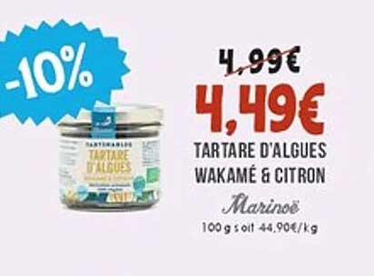 TARTARE D'ALGUES WAKAMÉ & CITRON