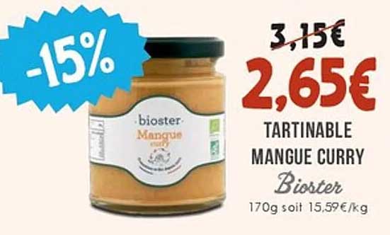TARTINABLE MANGUE CURRY