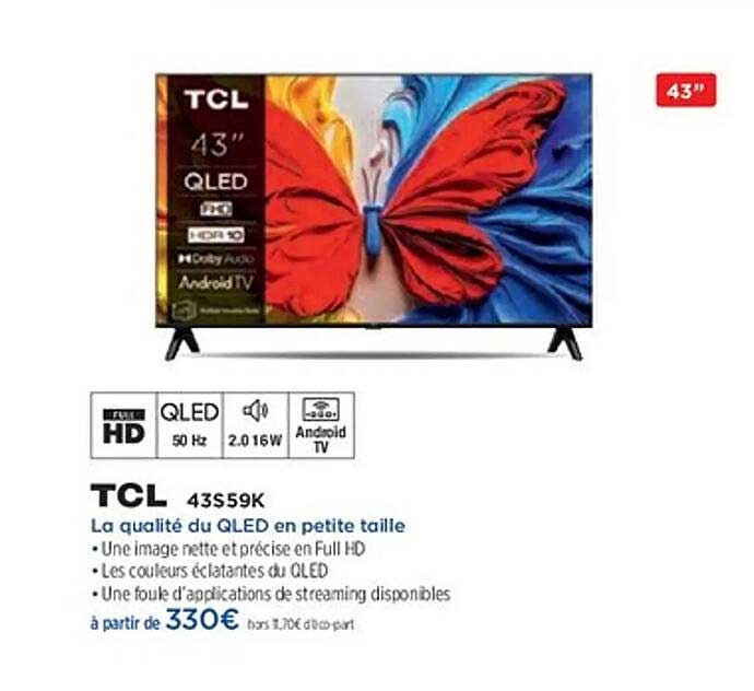 TCL 43S59K - La qualité du QLED en petite taille