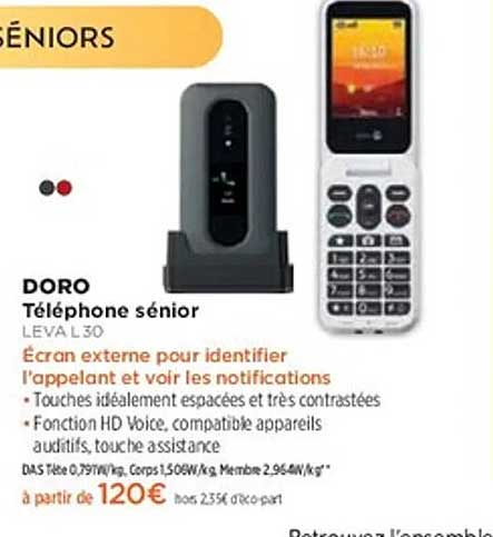 Téléphone sénior DORO LEVA L30
