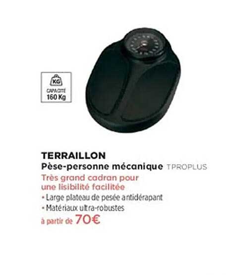 TERRAILLON Pèse-personne mécanique T Proplus