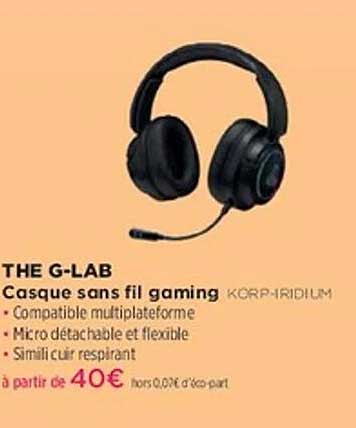 THE G-LAB Casque sans fil gaming KORP-IRIDIUM