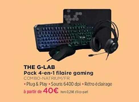 THE G-LAB Pack 4-en-1 filaire gaming