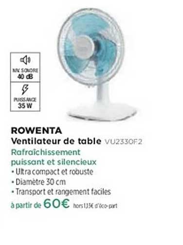 Ventilateur de table ROWENTA VU2330F2
