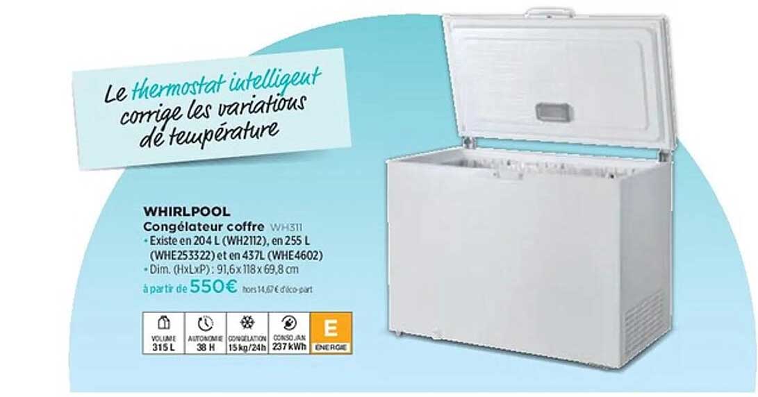 WHIRLPOOL Congélateur coffre WH311