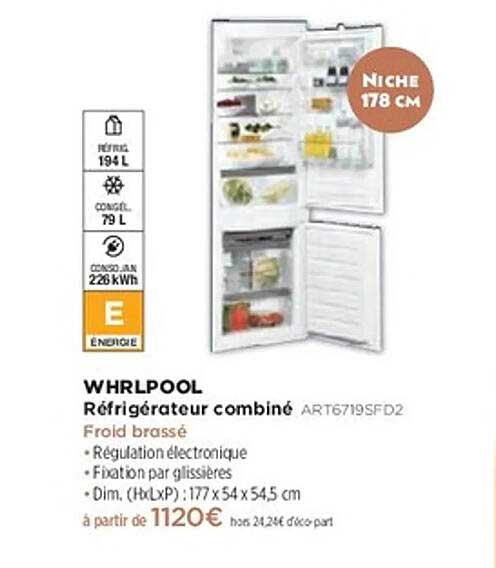 WHirlpool Réfrigérateur combiné ART6719SFD2