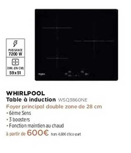 WHIRLPOOL Table à induction WSQ3860NE