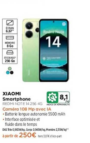 XIAOMI Smartphone REDMI NOTE 14 256 4G