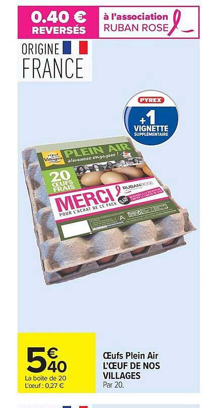 0.40 € reversés à l'association RUBAN ROSE