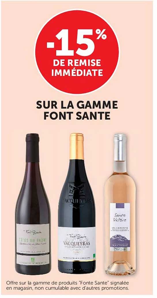 -15% DE REMISE IMMÉDIATE SUR LA GAMME FONT SANTE