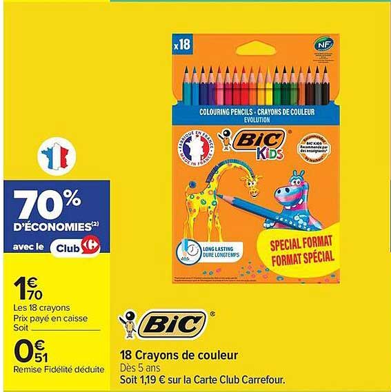 18 Crayons de couleur