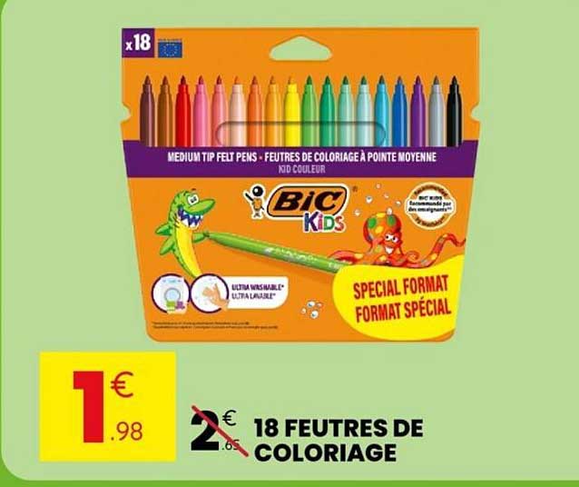 18 FEUTRES DE COLORIAGE