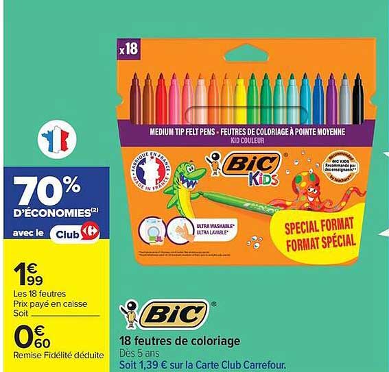 18 feutres de coloriage