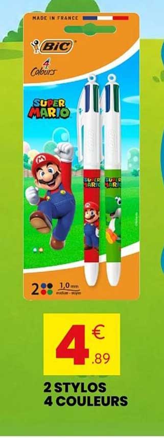 2 STYLOS 4 COULEURS