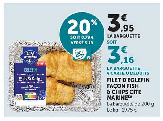 20% SOIT 0,79 € VERSÉ SUR ma Carte