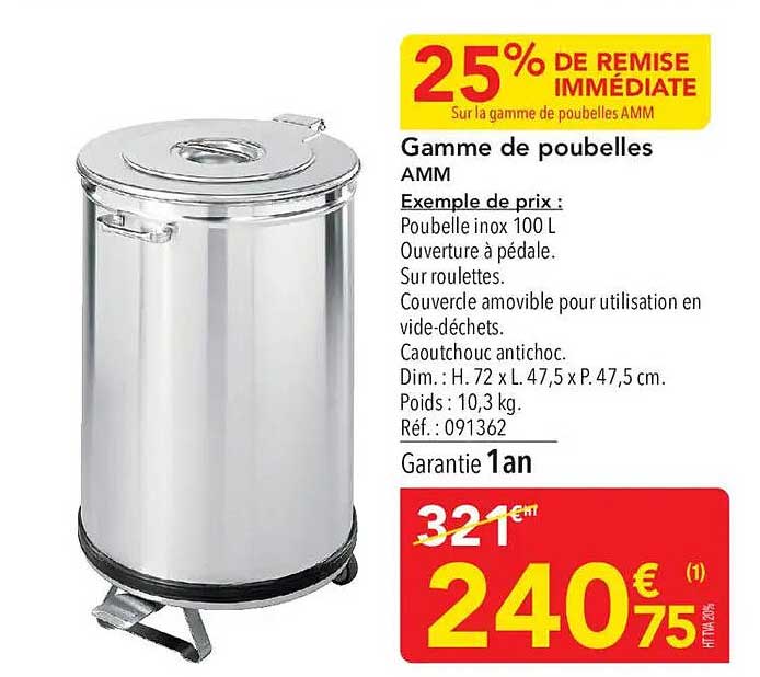25% DE REMISE IMMÉDIATE