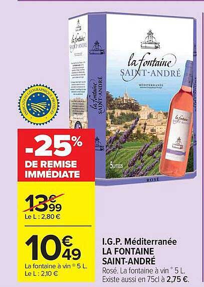 -25% DE REMISE IMMÉDIATE