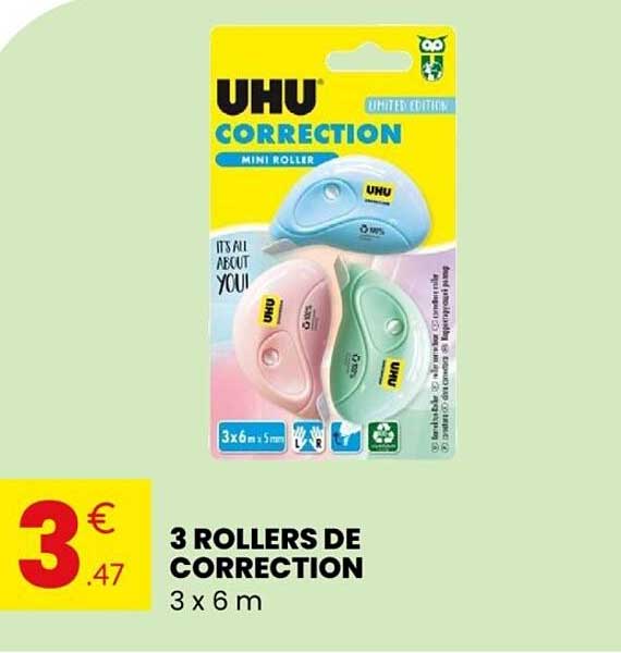 3 ROLLERS DE CORRECTION