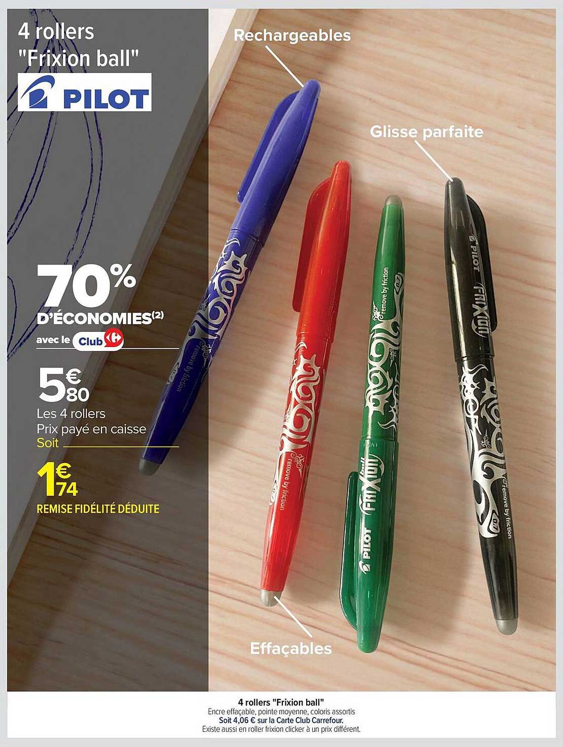 4 rollers "Frixion ball"