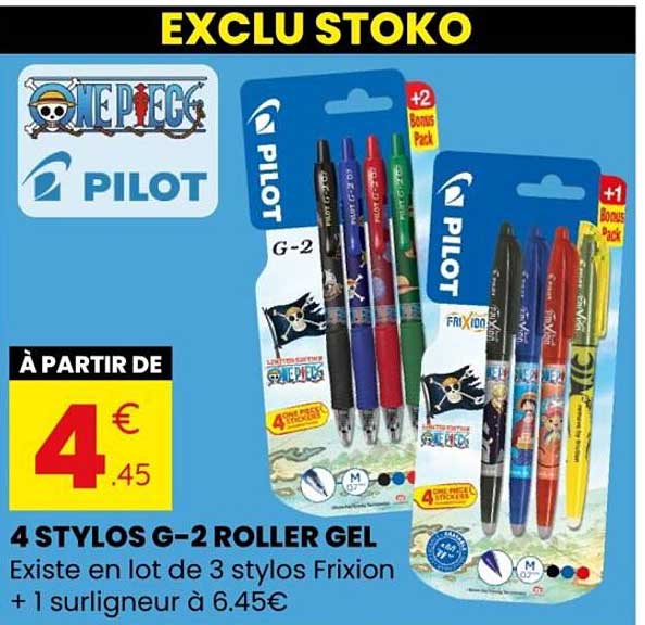 4 STYLOS G-2 ROLLER GEL
