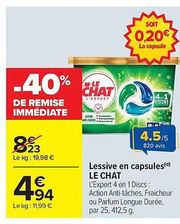 -40% DE REMISE IMMÉDIATE