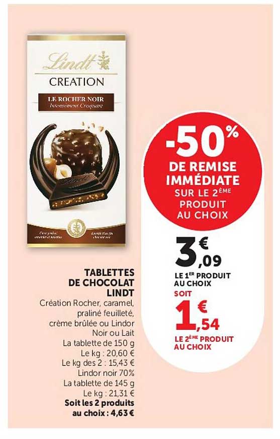 -50% DE REMISE IMMÉDIATE SUR LE 2ÈME PRODUIT AU CHOIX