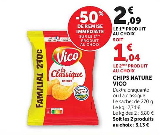 -50% DE REMISE IMMÉDIATE SUR LE 2ÈME PRODUIT AU CHOIX