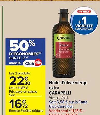 50% D'ECONOMIES SUR LE 2EME avec le Club Carrefour