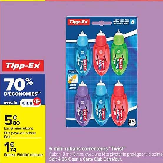 6 mini rubans correcteurs "Twist"