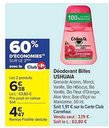 60% D'ÉCONOMIES SUR LE 2E ARTICLE avec le Club Carrefour