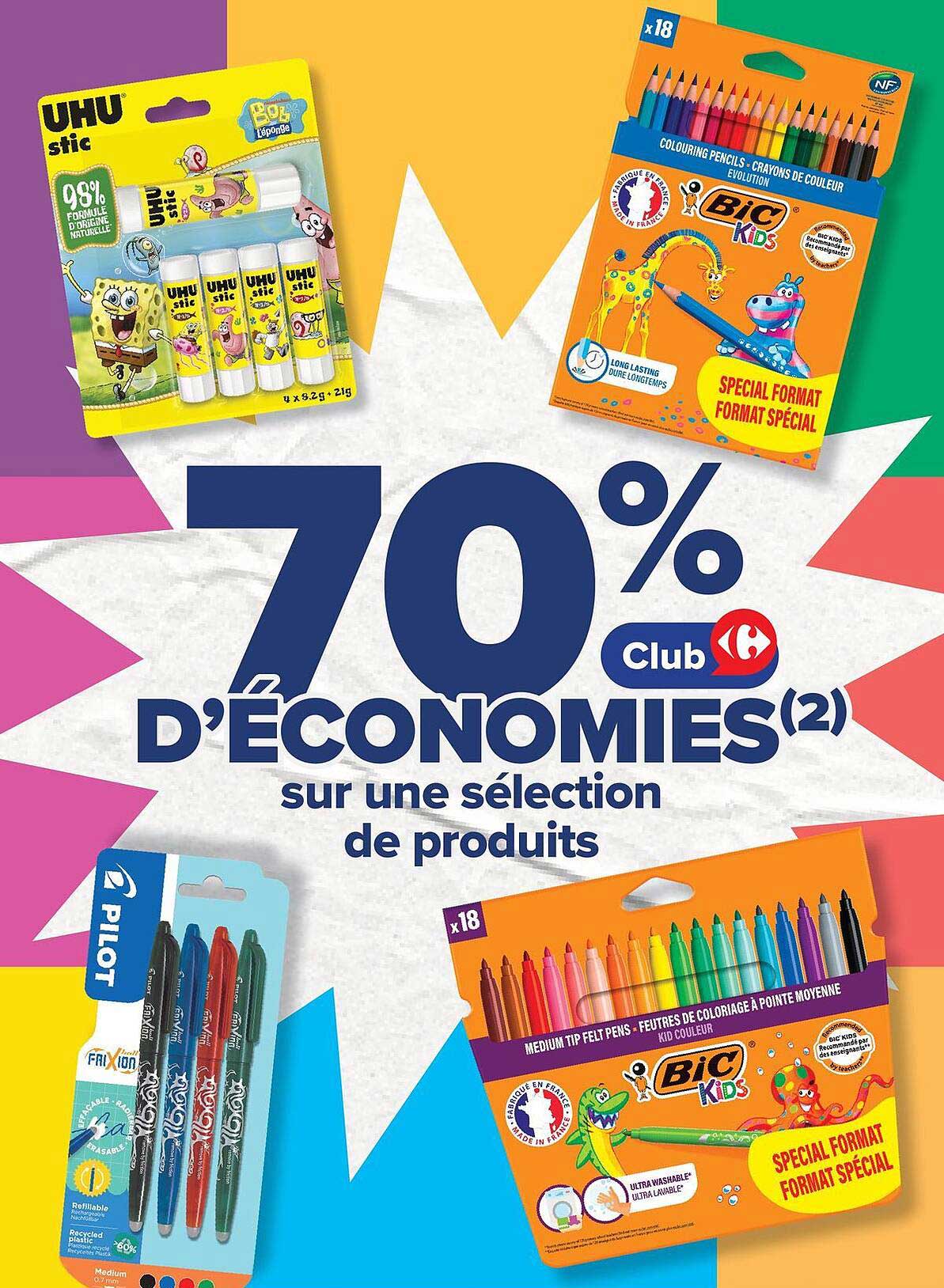 70% Club D’ÉCONOMIES(2) sur une sélection de produits