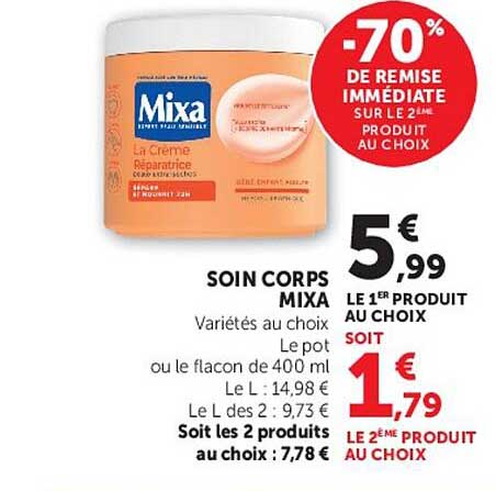 -70% DE REMISE IMMÉDIATE SUR LE 2ᵉ PRODUIT AU CHOIX
