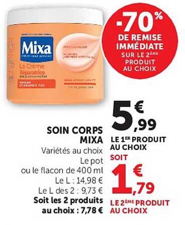 -70% DE REMISE IMMÉDIATE SUR LE 2ÈME PRODUIT AU CHOIX