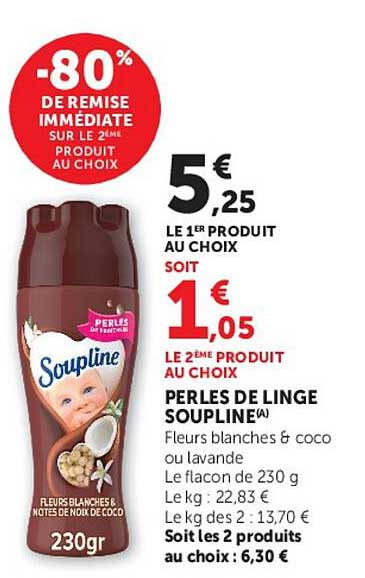 -80% DE REMISE IMMÉDIATE SUR LE 2ÈME PRODUIT AU CHOIX