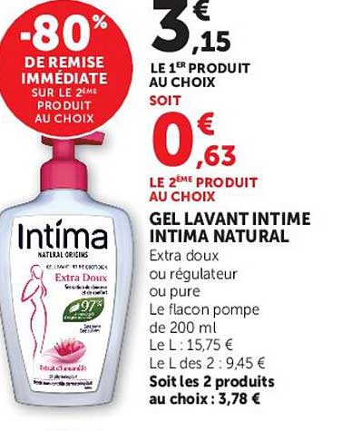 -80% DE REMISE IMMÉDIATE SUR LE 2ÈME PRODUIT AU CHOIX
