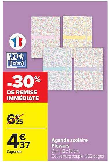 Agenda scolaire Flowers