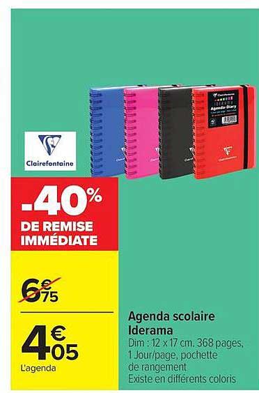 Agenda scolaire Iderama