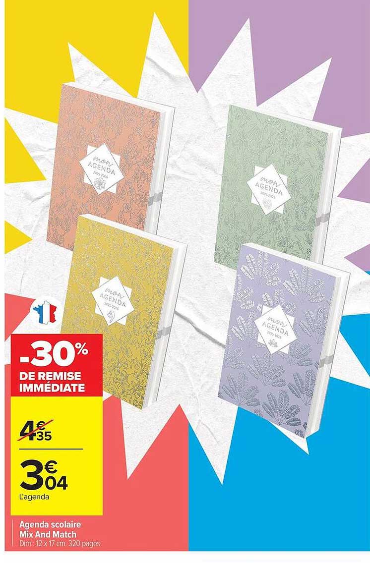 Agenda scolaire Mix And Match