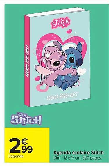 Agenda scolaire Stitch