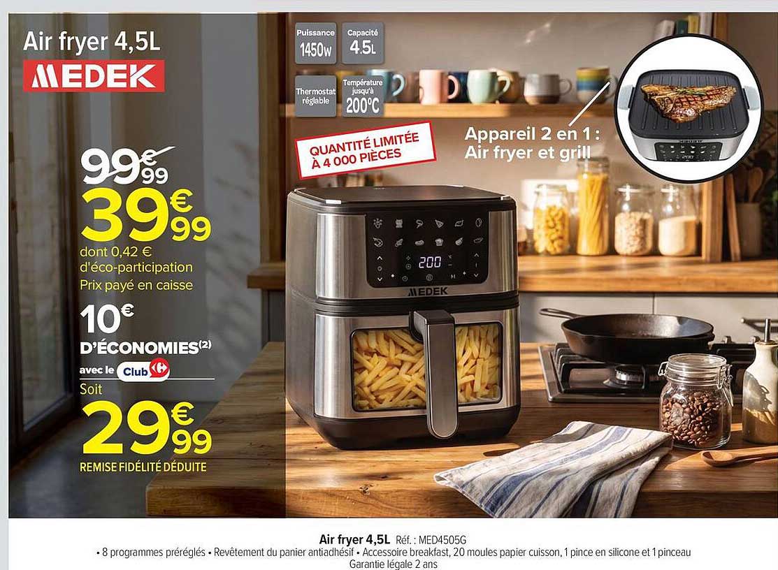 Air fryer 4,5L MEDEK