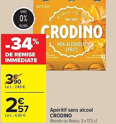 Apéritif sans alcool CRODINO