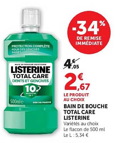 Bain de bouche Total Care Listerine