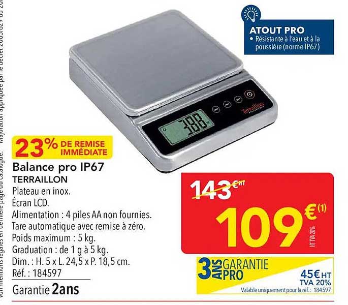 Balance pro IP67 TERRAILLON
