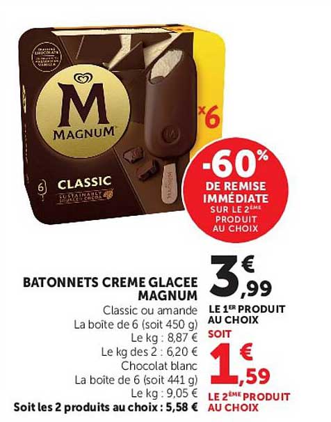 BATONNETS CREME GLACEE MAGNUM