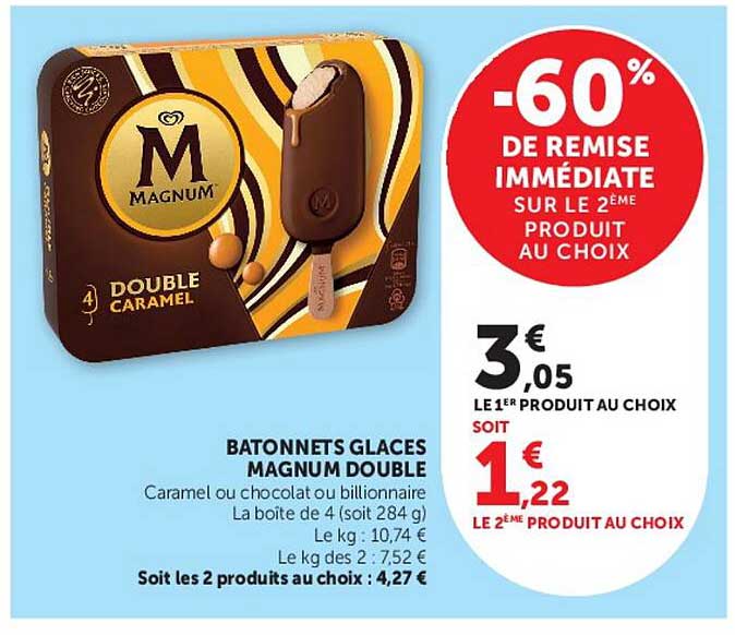 BATONNETS GLACES MAGNUM DOUBLE