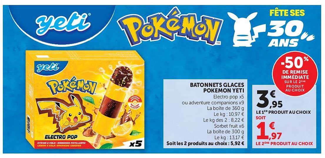 BÂTONNETS GLACES POKEMON YETI