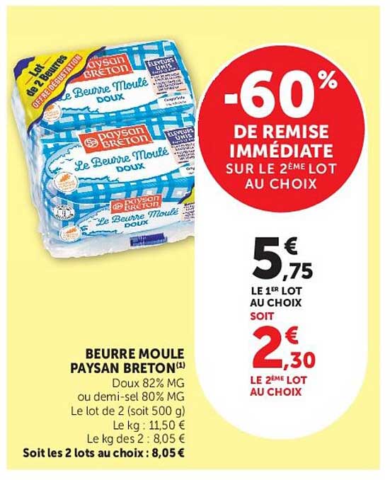 BEURRE MOULÉ PAYSAN BRETON