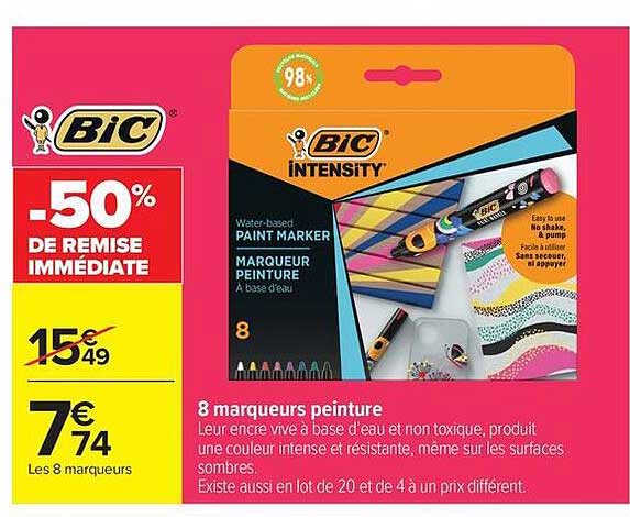 BIC 8 marqueurs peinture