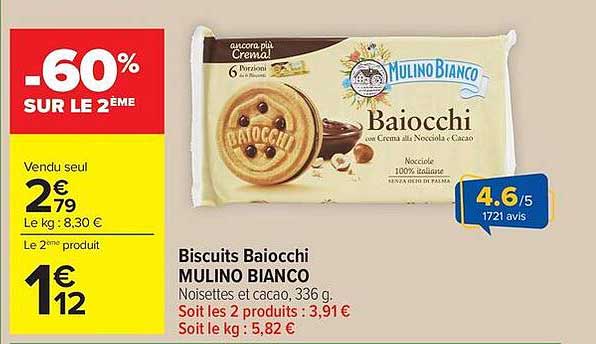 Biscuits Baiocchi MULINO BIANCO